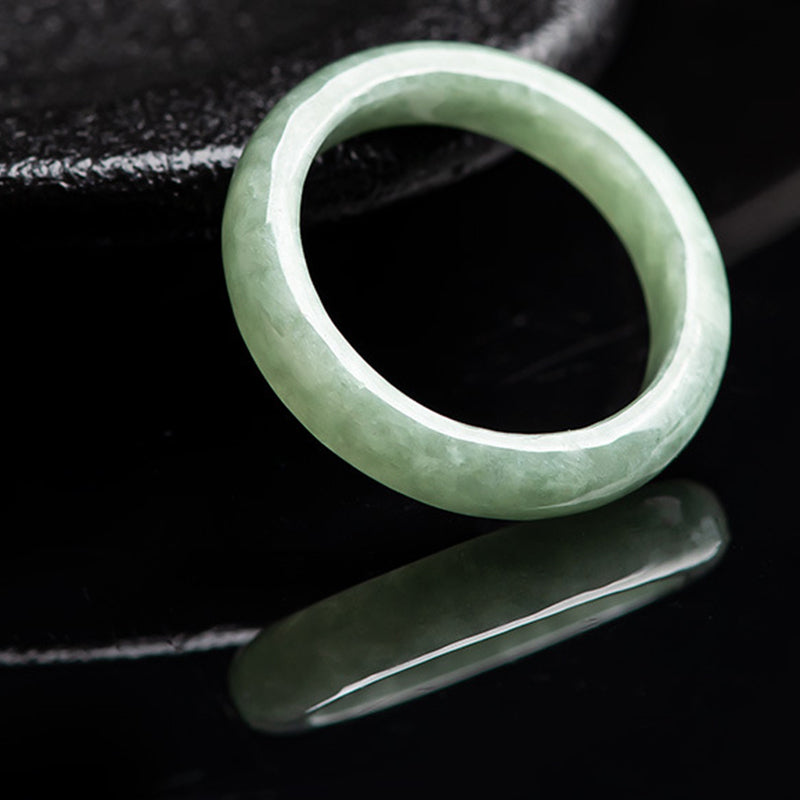 Karma Stone Natural Jade Prosperity Abundance Ring