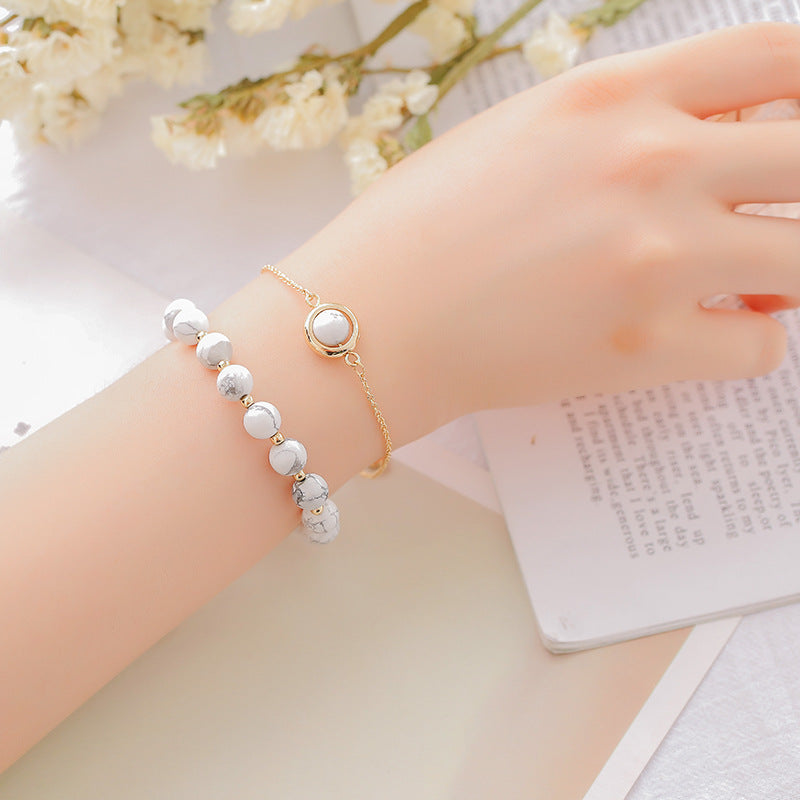 Karma Stone Sun Stone Strawberry Quartz Crystal Positive Bracelet
