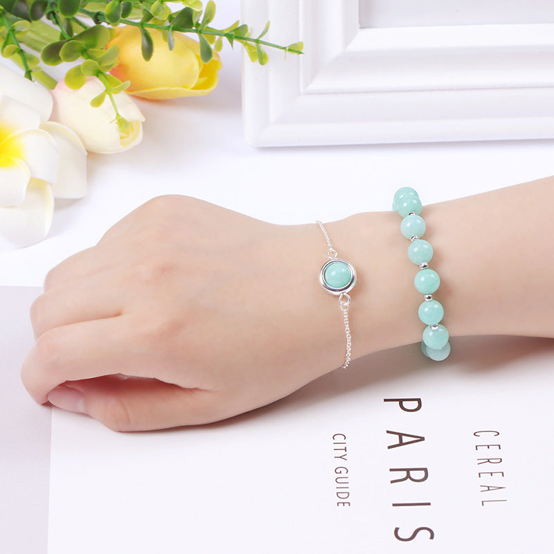 Karma Stone Sun Stone Strawberry Quartz Crystal Positive Bracelet
