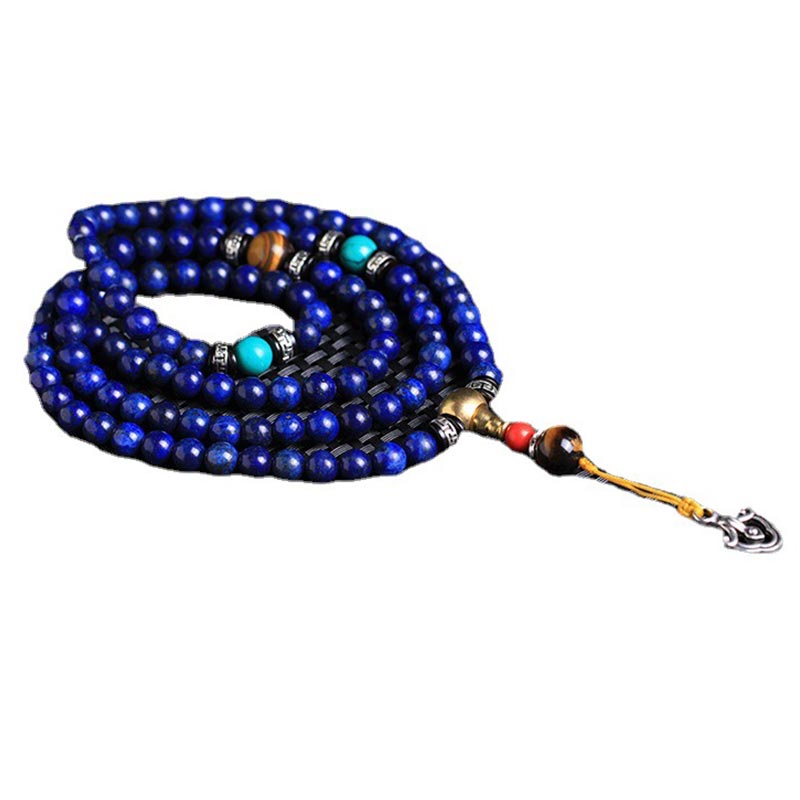 Karma Stone 108 Lapis Lazuli Beaded Prayer Bracelet Spiritual Bracelets