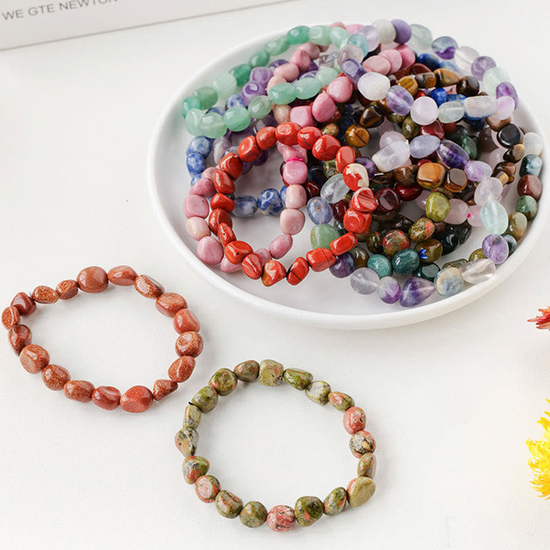 Karma Stone Natural Irregular Shape Crystal Stone Spiritual Awareness Bracelet