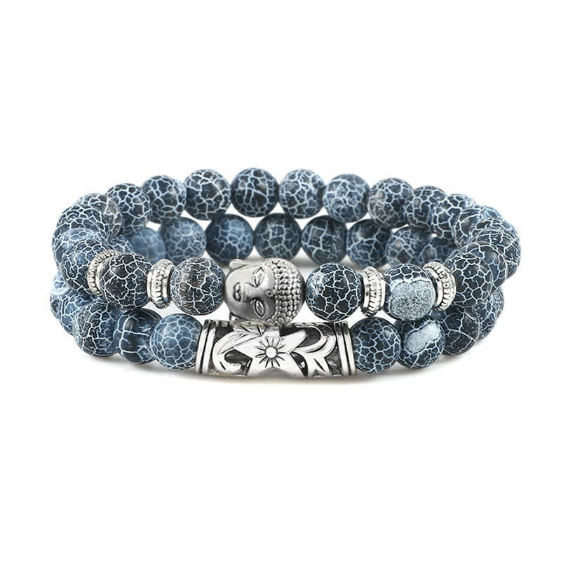 Karma Stone 2 pieces natural crystal agate protection bracelets