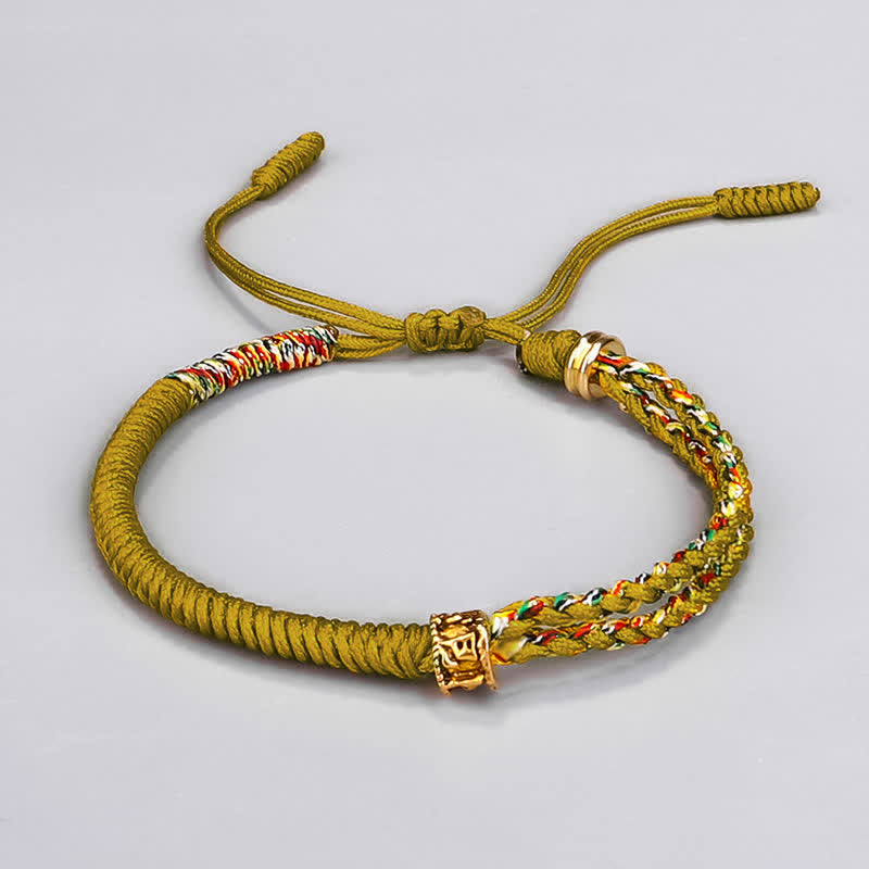 Karma Stone Om Mani Padme Hum Protection Luck String Bracelet