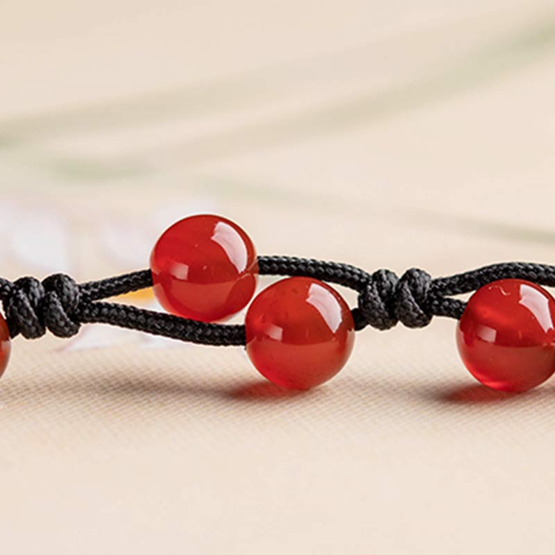Karma Stone Red Agate Moss Agate Cinnabar Calm Bracelet