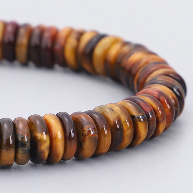Karma Stone Tibetan Tiger Eye Om Mani Padme Hum Protection Power Bracelet