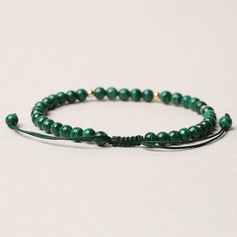 Karma Stone Natural Malachite Protection Calmness String Bracelet