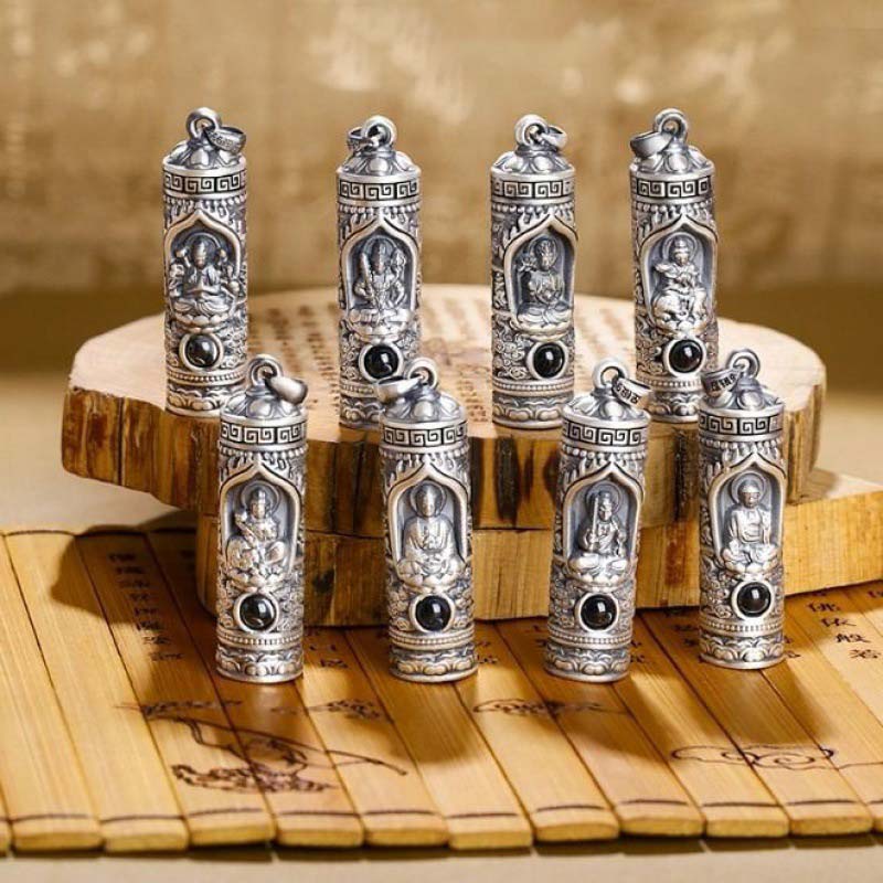 Karma Stone Chinese Zodiac Natal Buddha Projection Prosperity Necklace Pendant