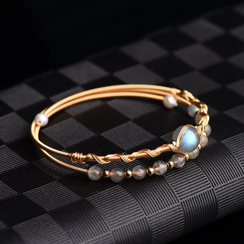 Karma Stone Moonstone Healing Love Bracelet Bangle