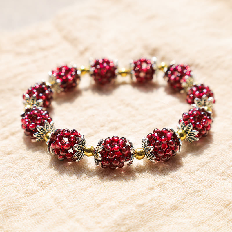 Karma Stone Natural Garnet Healing Bracelet