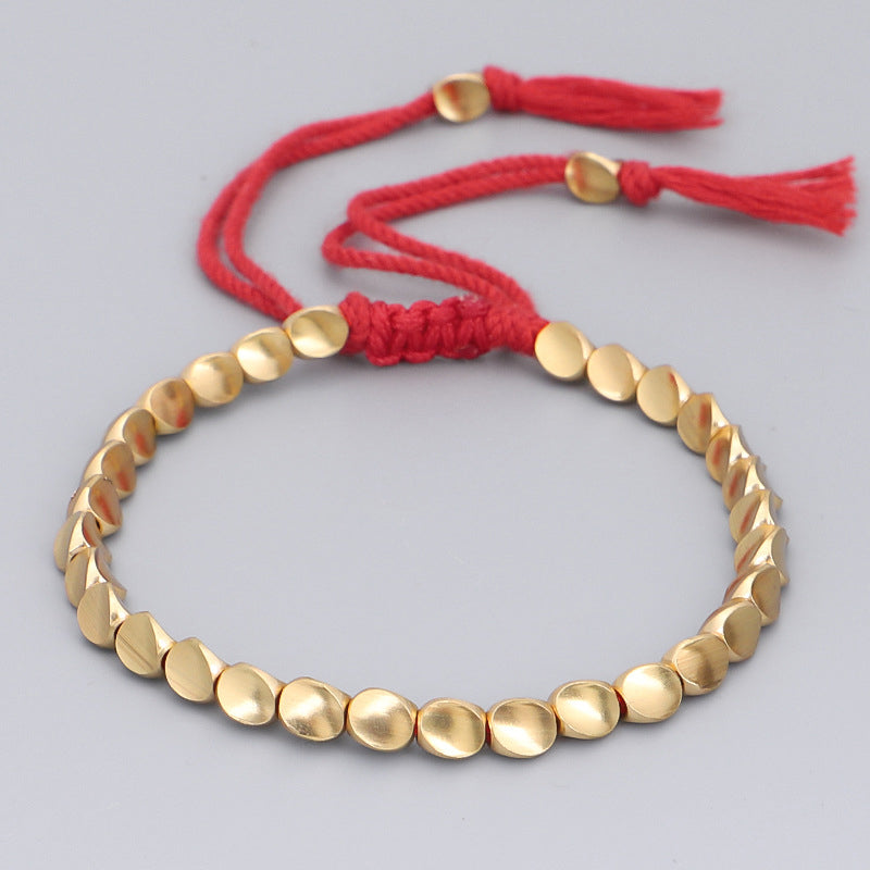 Karma Stone Tibetan Copper Beads Healing Luck Spiritual Bracelets Anklet