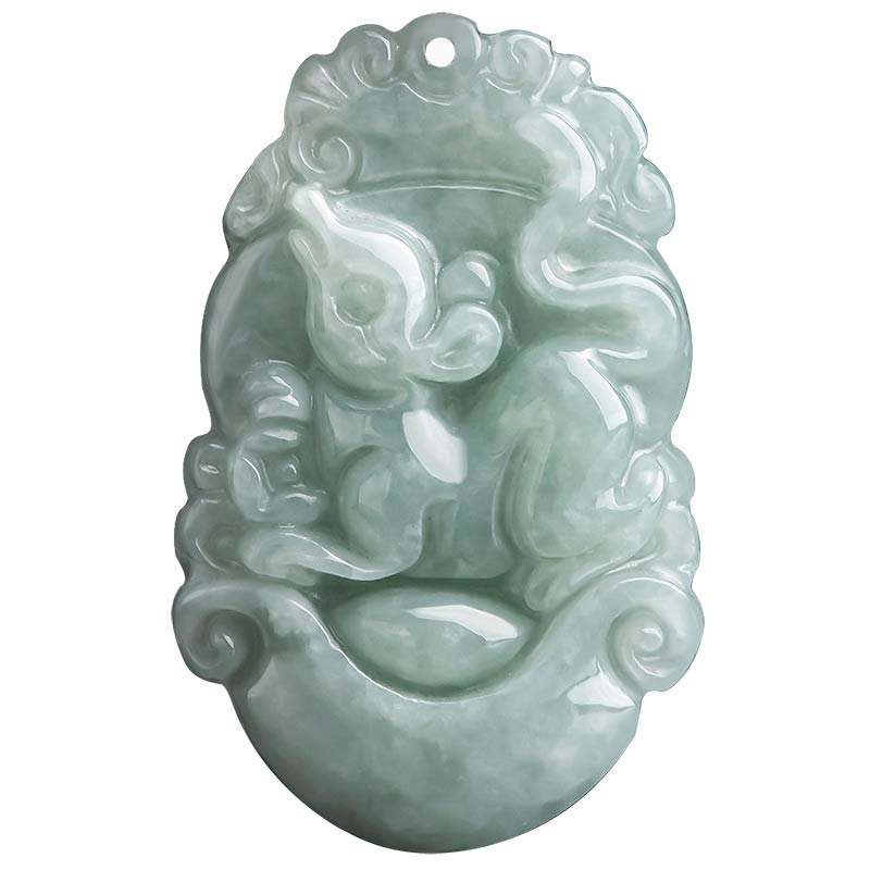 Karma Stone Natural Jade 12 Chinese Zodiac Sucess Pendant Necklace