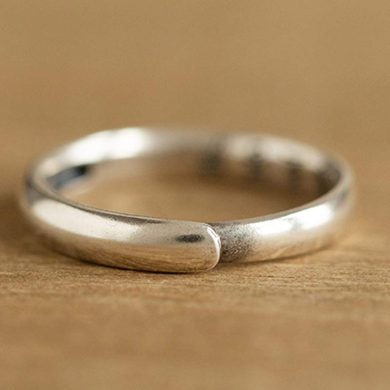 Karma Stone 925 Sterling Silver Chinese Zodiac Natal Buddha Blessing Couple Ring