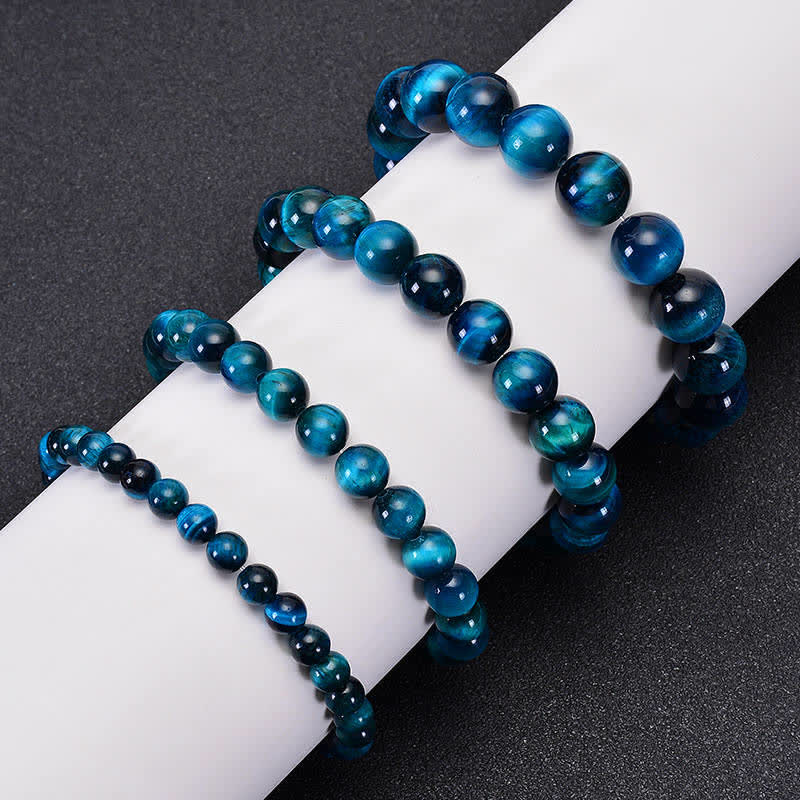 Karma Stone Blue Tiger Eye Protection Bracelet