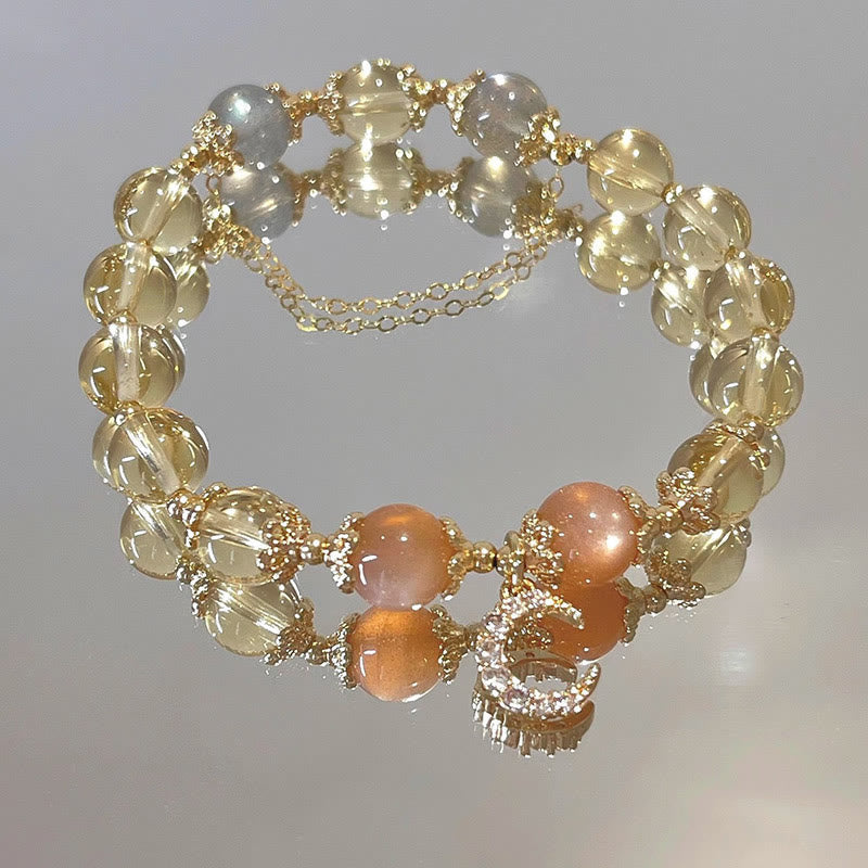 Karma Stone Blessed Moon Citrine Abundant Energy Bracelet