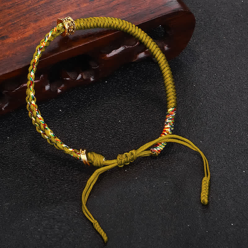 Karma Stone Om Mani Padme Hum Protection Luck String Bracelet