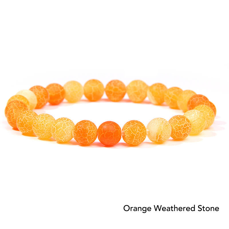 Karma Stone Natural Agate Stone Crystal Balance Beaded Bracelet