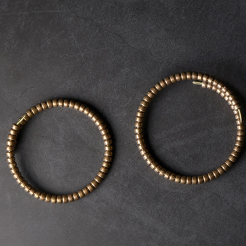Karma Stone Vintage Design Copper Balance Adjustable Cuff Bracelet