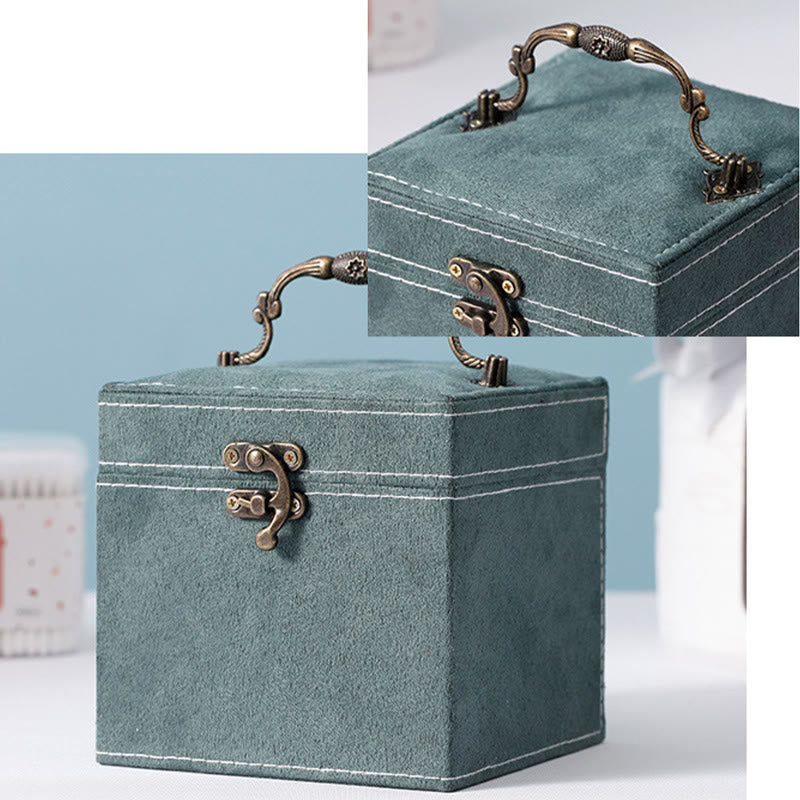 Karma Stone Jewelry Box Organizer Three-Layer Jewelry Storage Box Flannel Gift Box