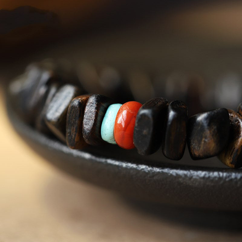 Karma Stone Agarwood Red Agate Balance Bracelet