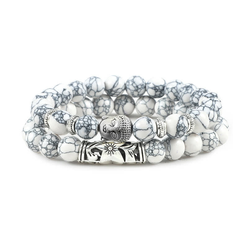 Karma Stone 2 pieces natural crystal agate protection bracelets