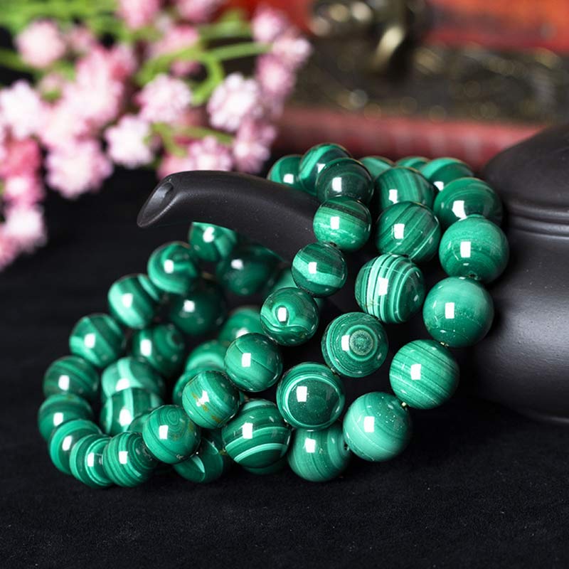 Karma Stone Natural Malachite Protection Calmness Bracelet