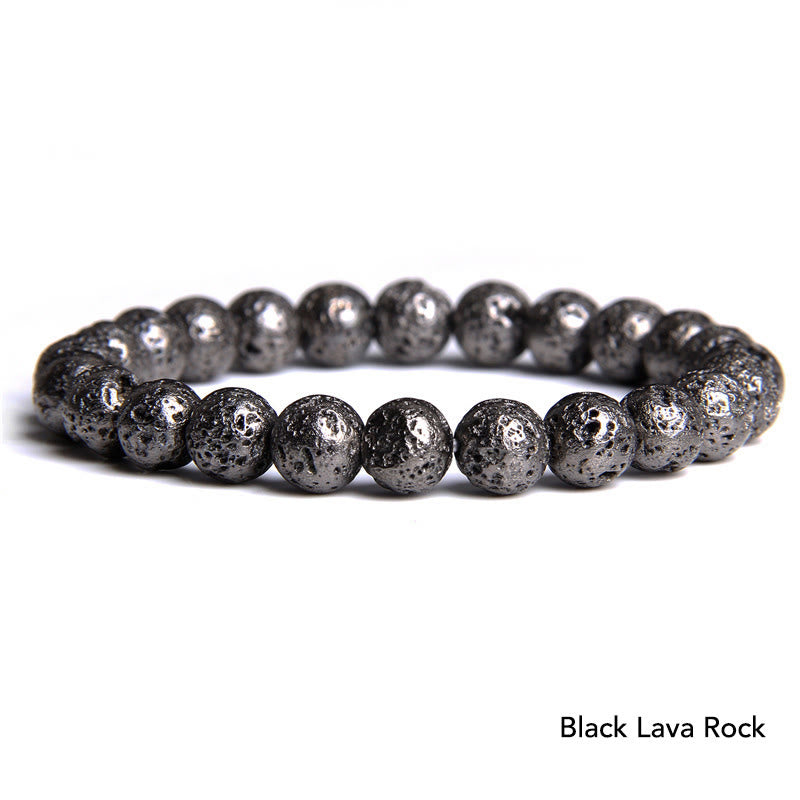 Karma Stone Natural Agate Stone Crystal Balance Beaded Bracelet