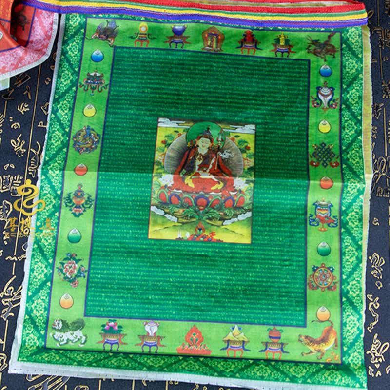 Karma Stone Tibetan 5 Colors Windhorse Buddha Tara Scriptures Healing Auspicious Outdoor Prayer Flag