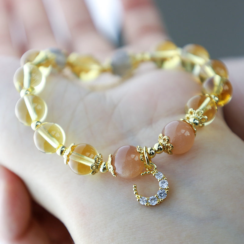 Karma Stone Blessed Moon Citrine Abundant Energy Bracelet