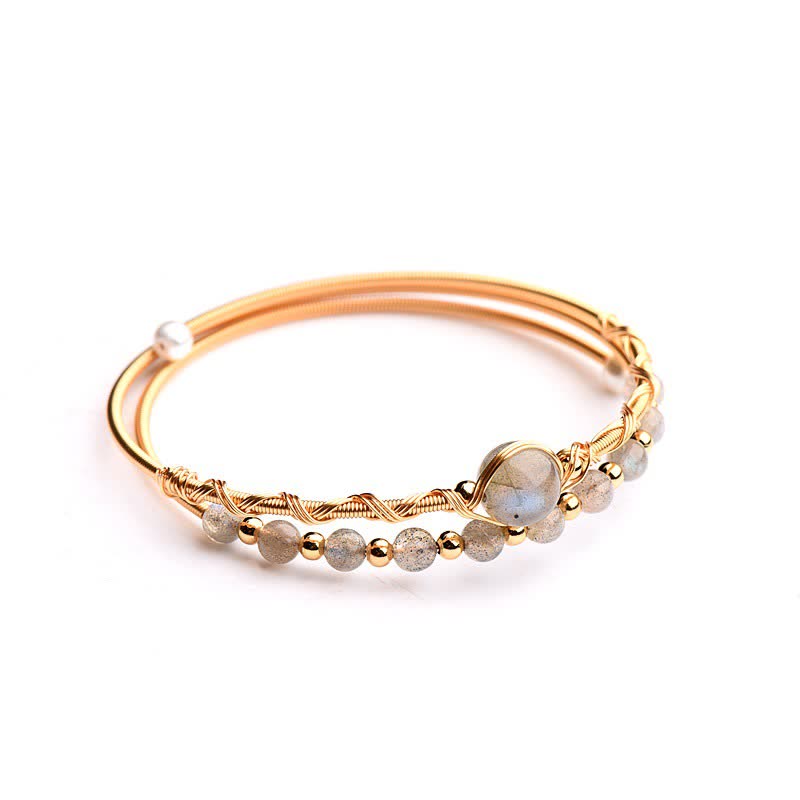 Karma Stone Moonstone Healing Love Bracelet Bangle