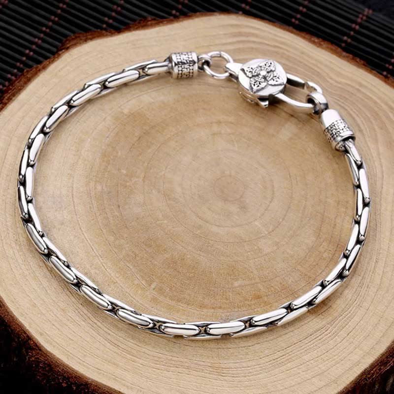 Karma Stone Tibetan Double Dorje Om Mani Padme Hum Buddha Swastika Vajra Strength Bracelet
