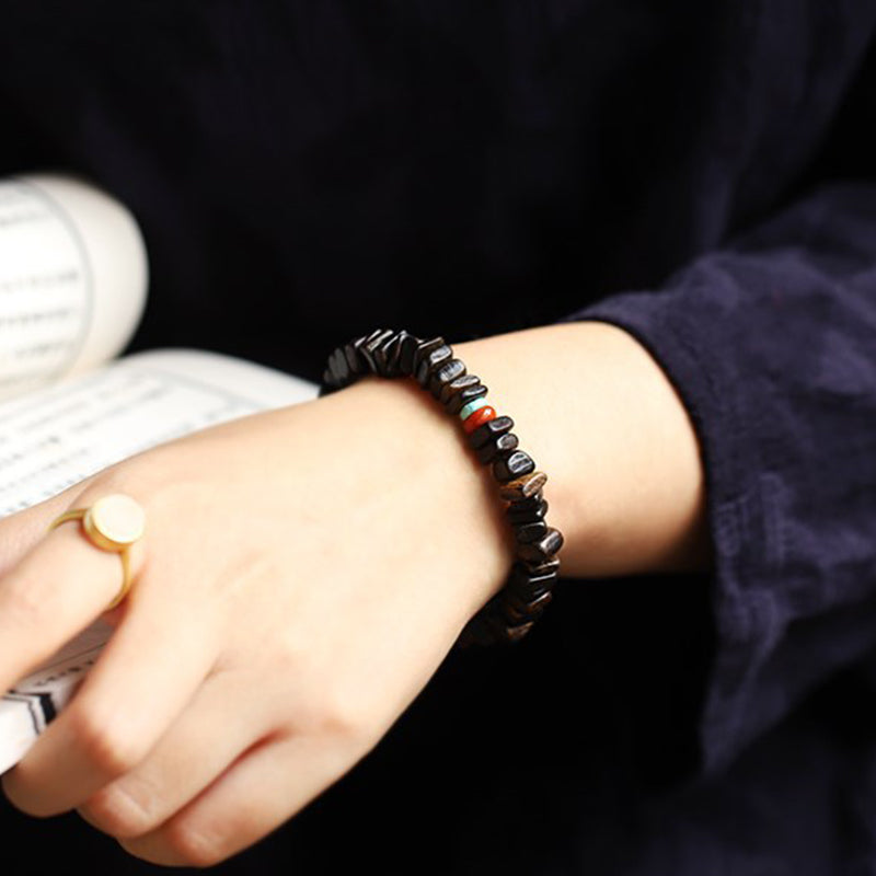 Karma Stone Agarwood Red Agate Balance Bracelet