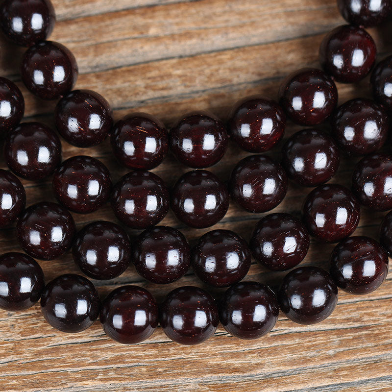 Karma Stone Gold Star Small Leaf Red Sandalwood Chinese Knotting Protection Bracelet