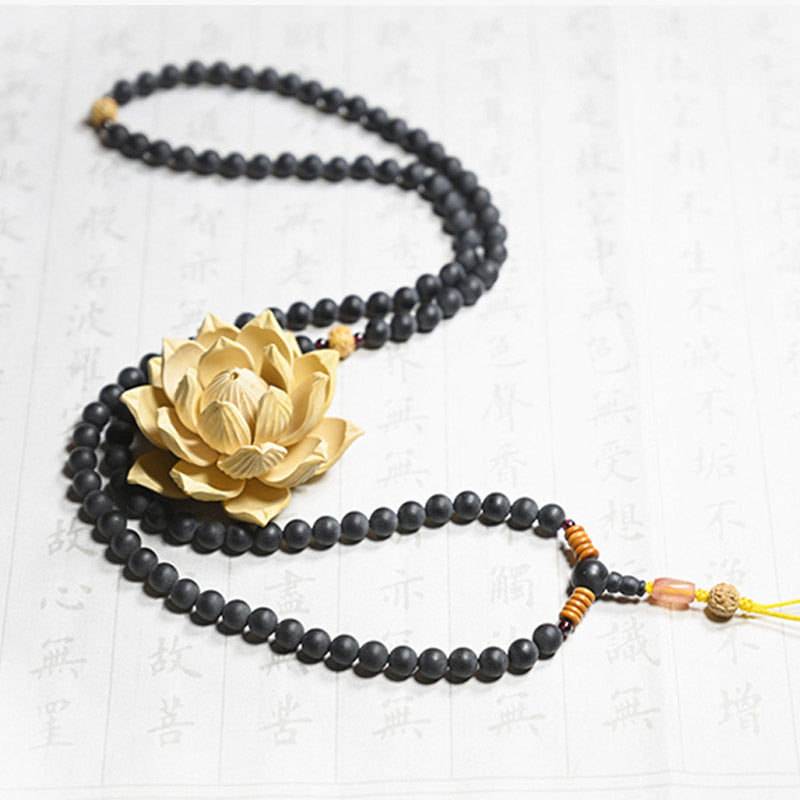 Karma Stone Tibetan Mala Cypress Bodhi Seed Red Agate Healing Bracelet