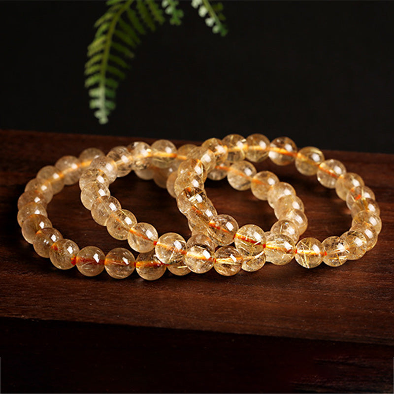 Karma Stone Natural Citrine Blessing Protection Bracelet