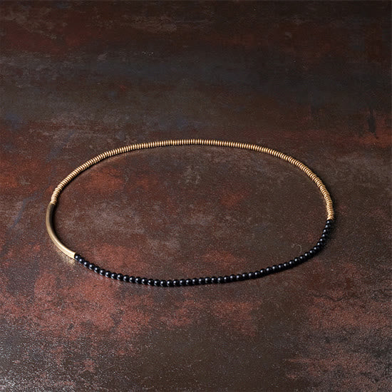 Karma Stone Tibetan Various Agate Stone Copper Protection Triple Wrap Bracelet