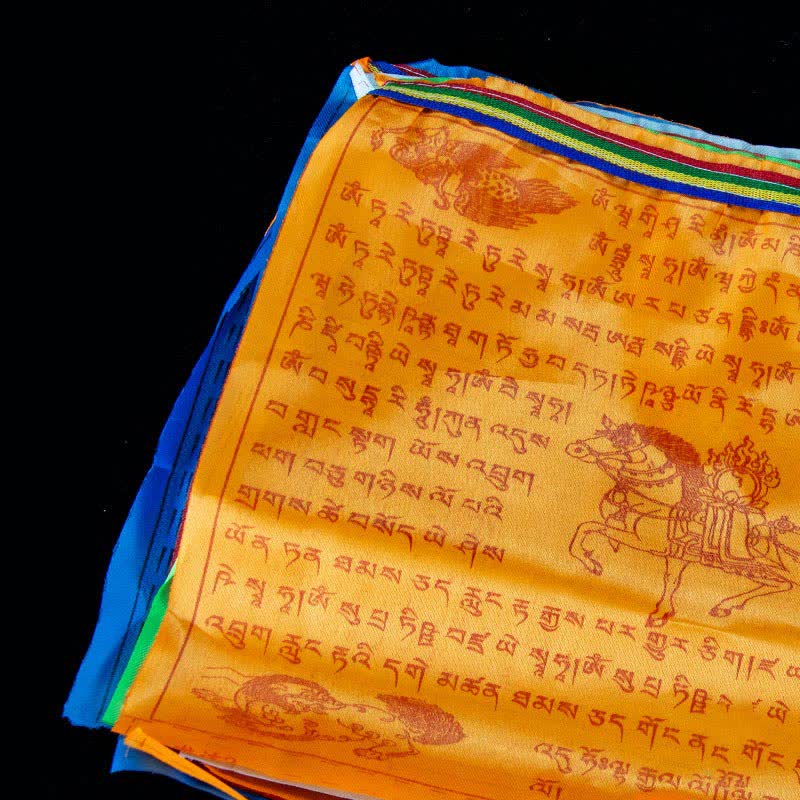 Karma Stone Tibetan 5 Colors Windhorse Blessing Outdoor 20 Pcs Prayer Flag