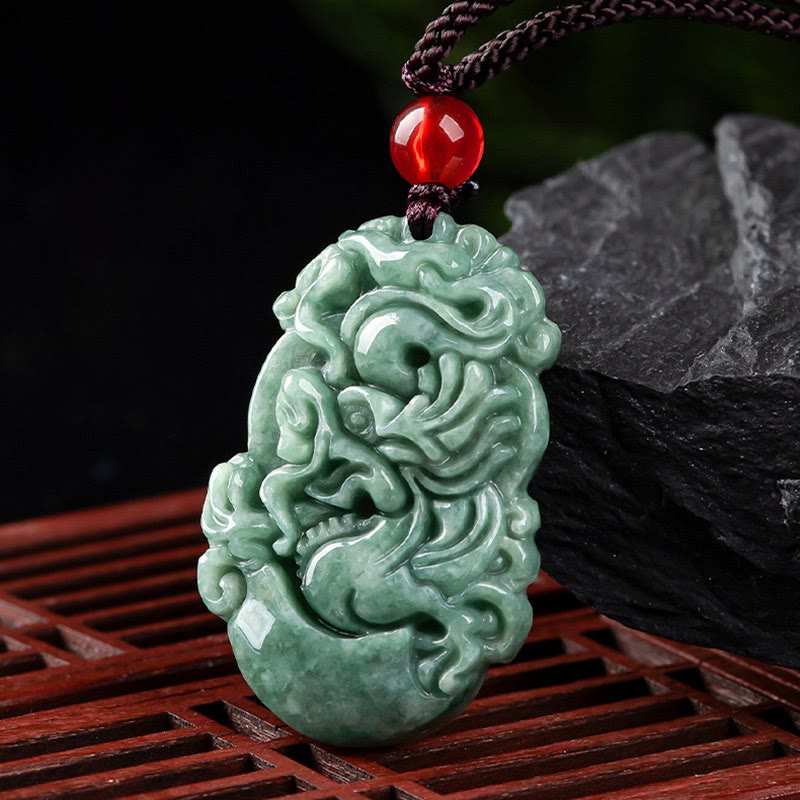 Karma Stone Natural Jade 12 Chinese Zodiac Prosperity Necklace Pendant