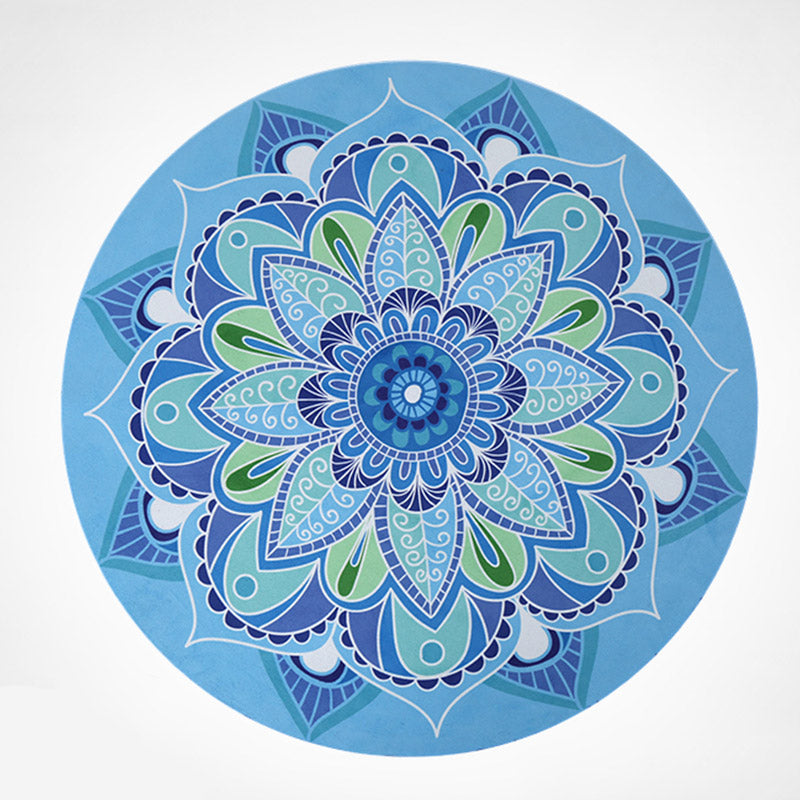 Karma Stone Lotus Mandala Pattern Foldable Yoga Meditation Seat Mat Home Decoration