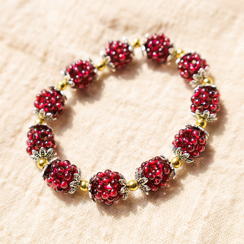 Karma Stone Natural Garnet Healing Bracelet